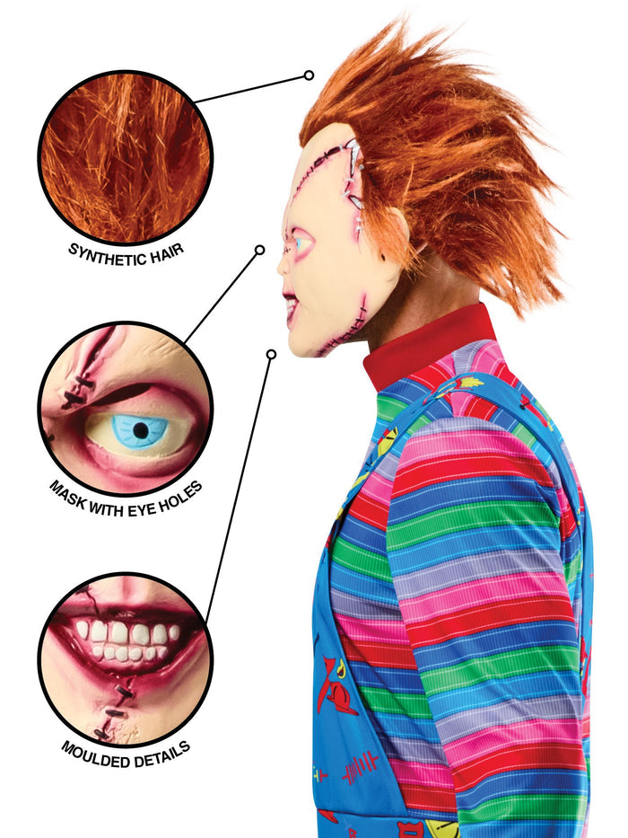 Chucky Stitched Up Adult Mask