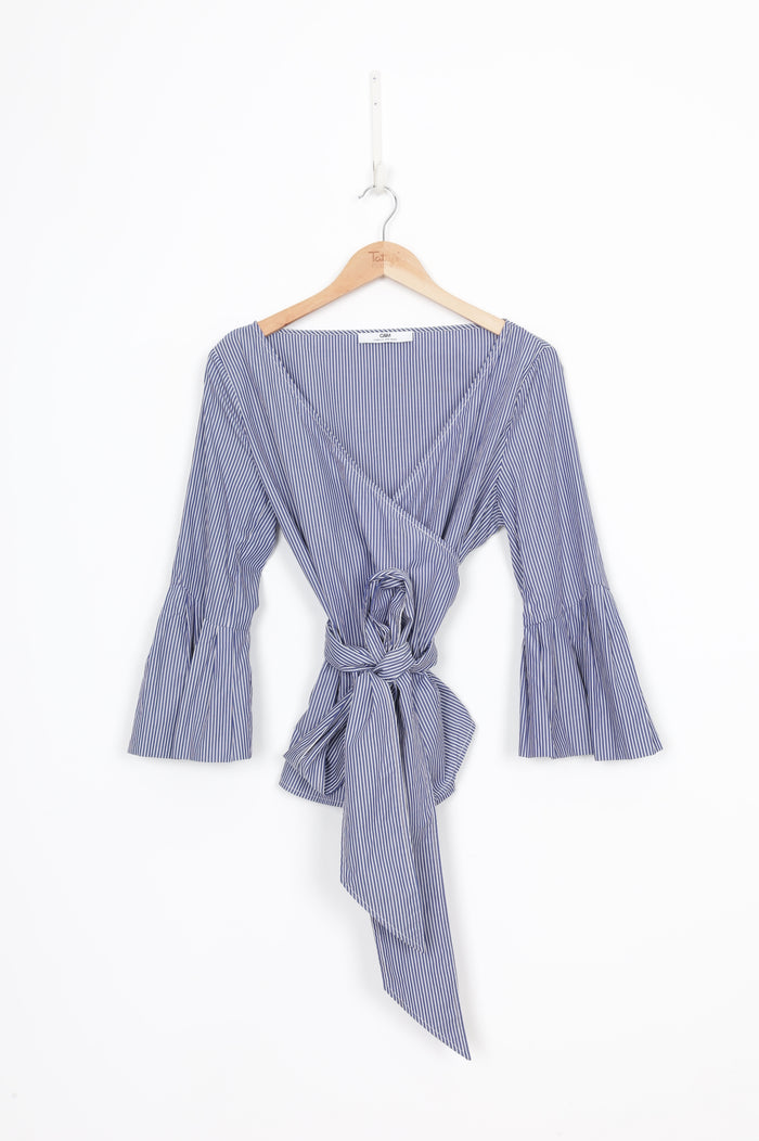 C&M Camilla and Marc Womens Blue Top Size 12