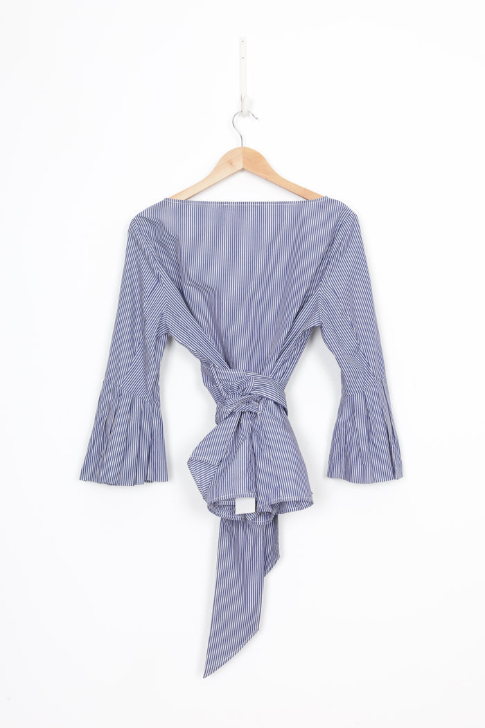 C&M Camilla and Marc Womens Blue Top Size 12