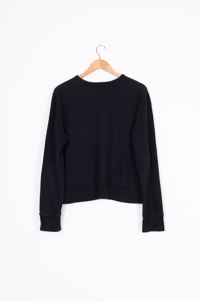 C&M Womens Black Sweatshirt Size 12