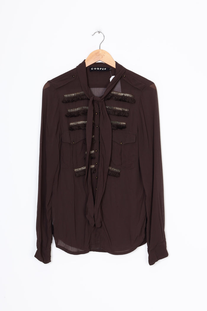Cooper Womens Brown Top Size 8