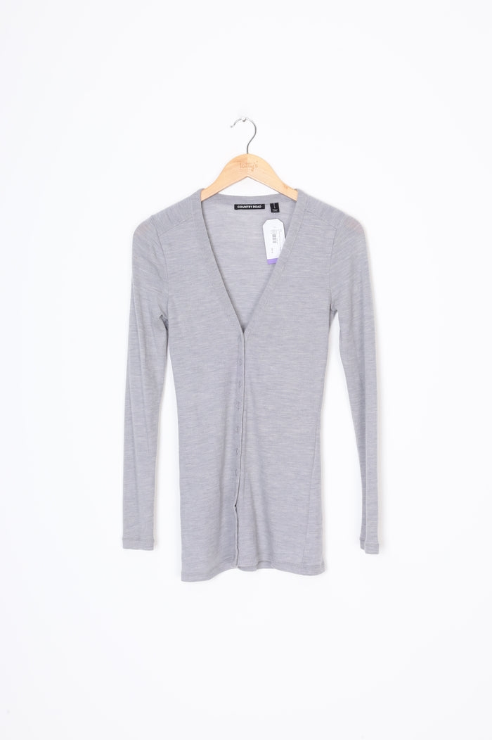 Country Road Womens Grey Cardigan Size S