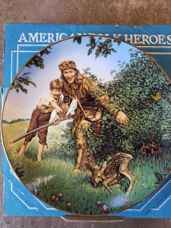 Davy Crockett commemorative plate