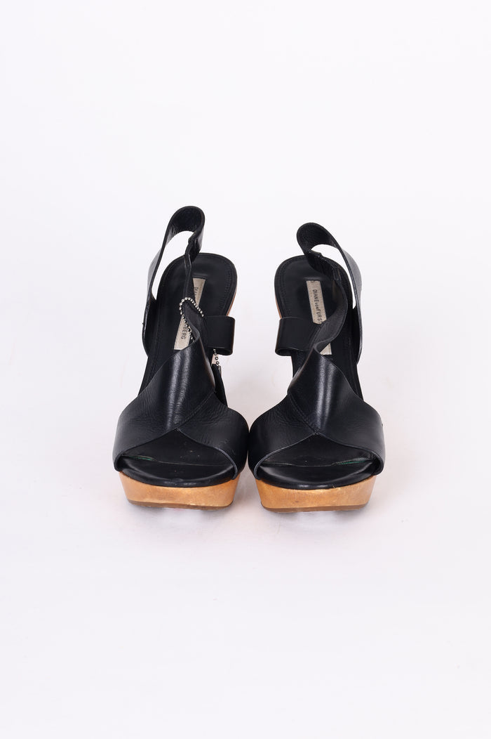 Diane von Furstenberg Womens Black Heels Size EU 40