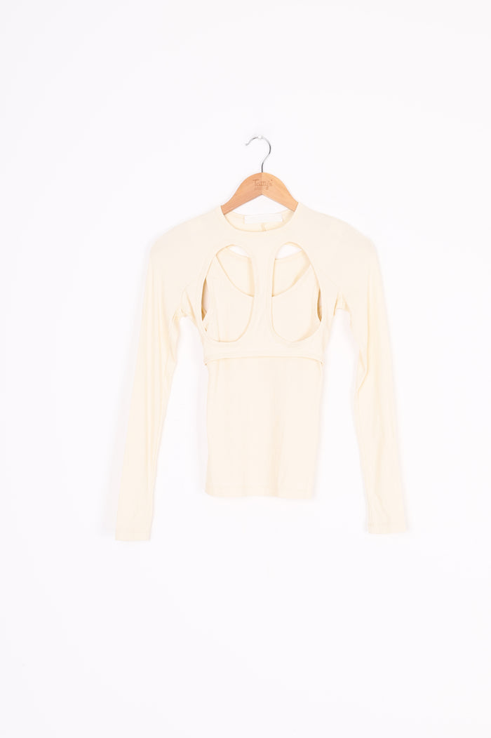 Dion Lee Womens Cream Top Size XS