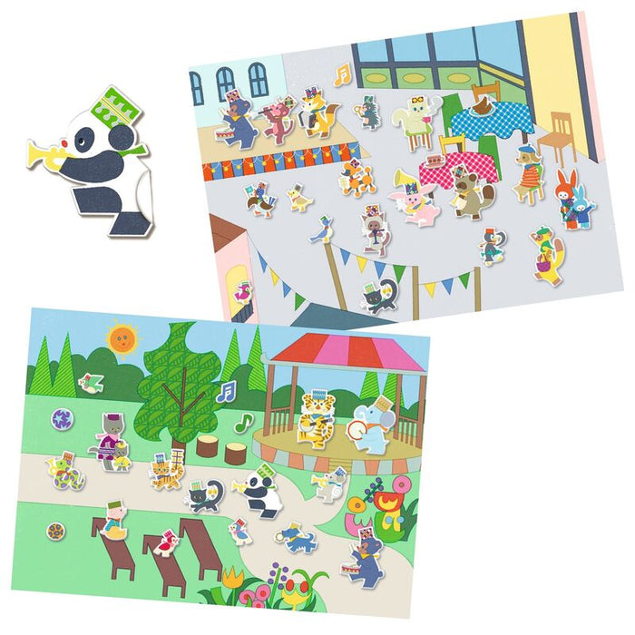 Djeco Fanfare 30pc Reusable Puffy Stickers Set