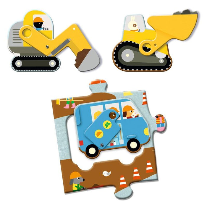 Djeco Giant Construction Site 17pc Puzzle