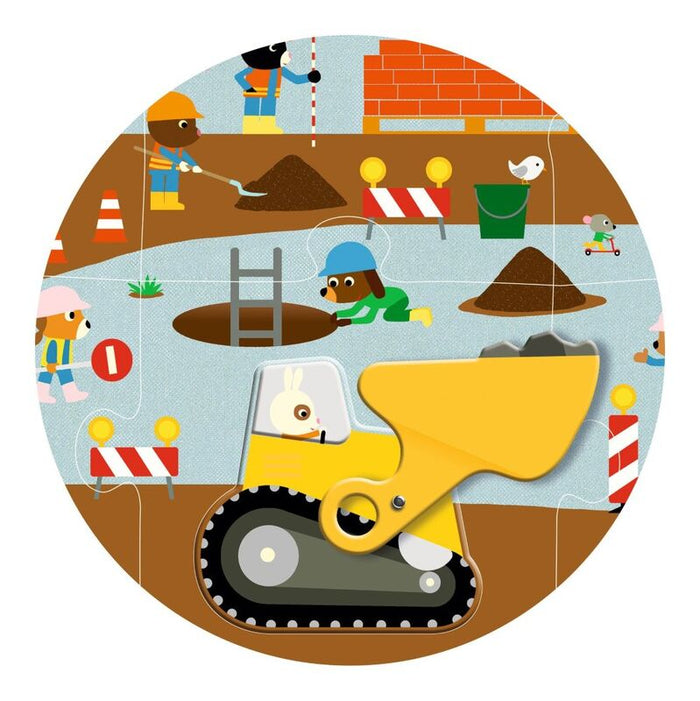 Djeco Giant Construction Site 17pc Puzzle