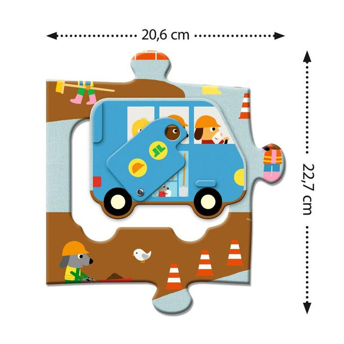 Djeco Giant Construction Site 17pc Puzzle