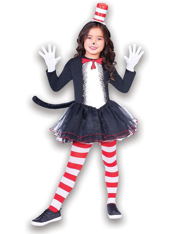 Dr Seuss Cat in the Hat Dress Costume, Girls