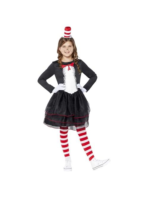 Dr Seuss Cat in the Hat Dress Costume, Girls