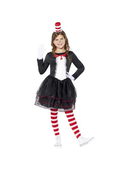 Dr Seuss Cat in the Hat Dress Costume, Girls