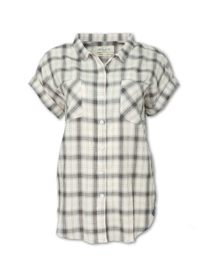 DROP SHOULDER PLAID SHIRT