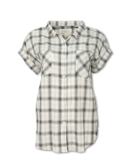 DROP SHOULDER PLAID SHIRT