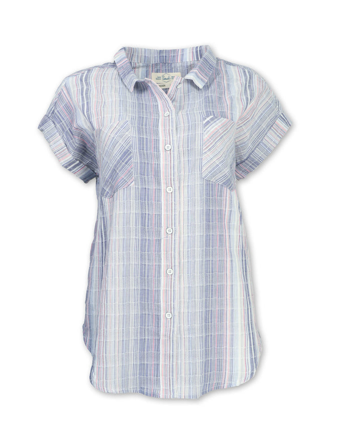 DROP SHOULDER STRIPED SHIRT - SHIPS 3/1/27