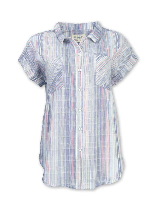 DROP SHOULDER STRIPED SHIRT - SHIPS 3/1/27