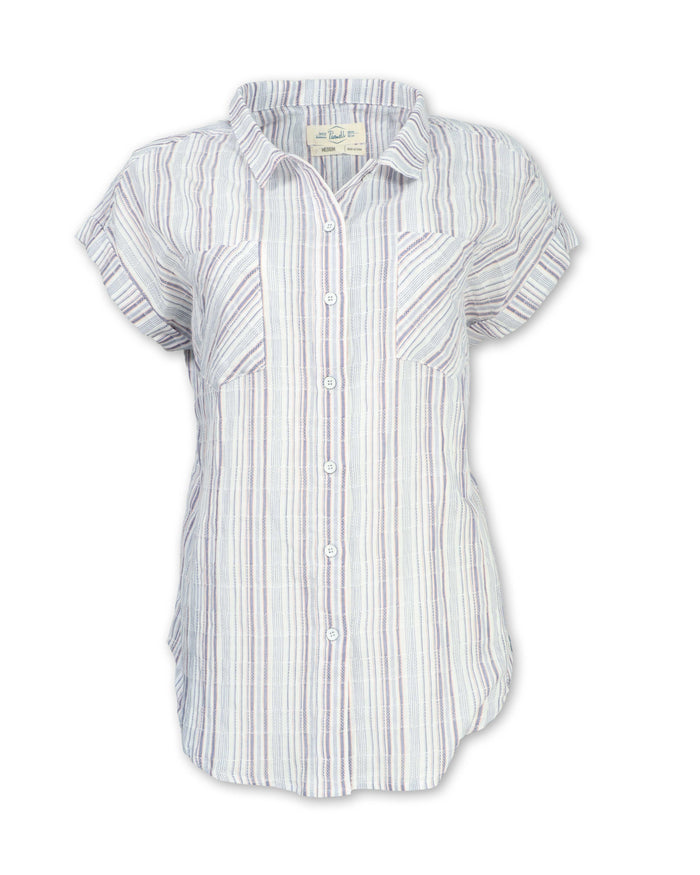 DROP SHOULDER STRIPED SHIRT - SHIPS 3/1/27
