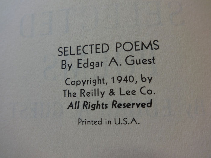 Edgar A. Guest Selected Poems