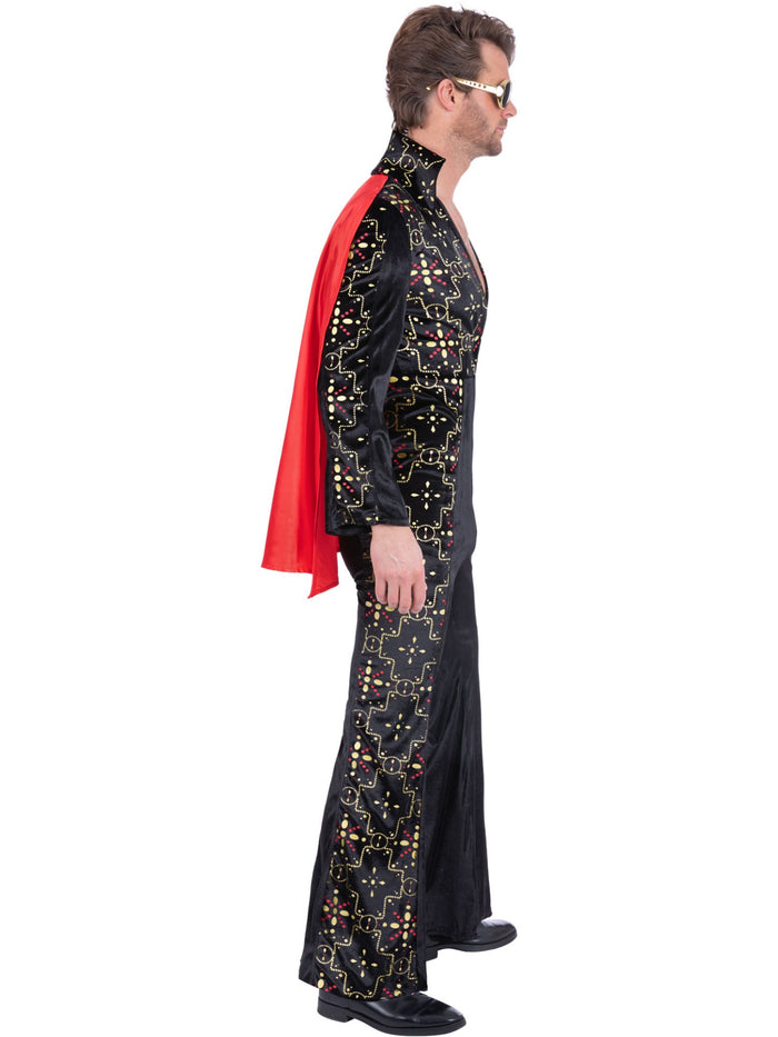Elvis Black Rhinestone Costume