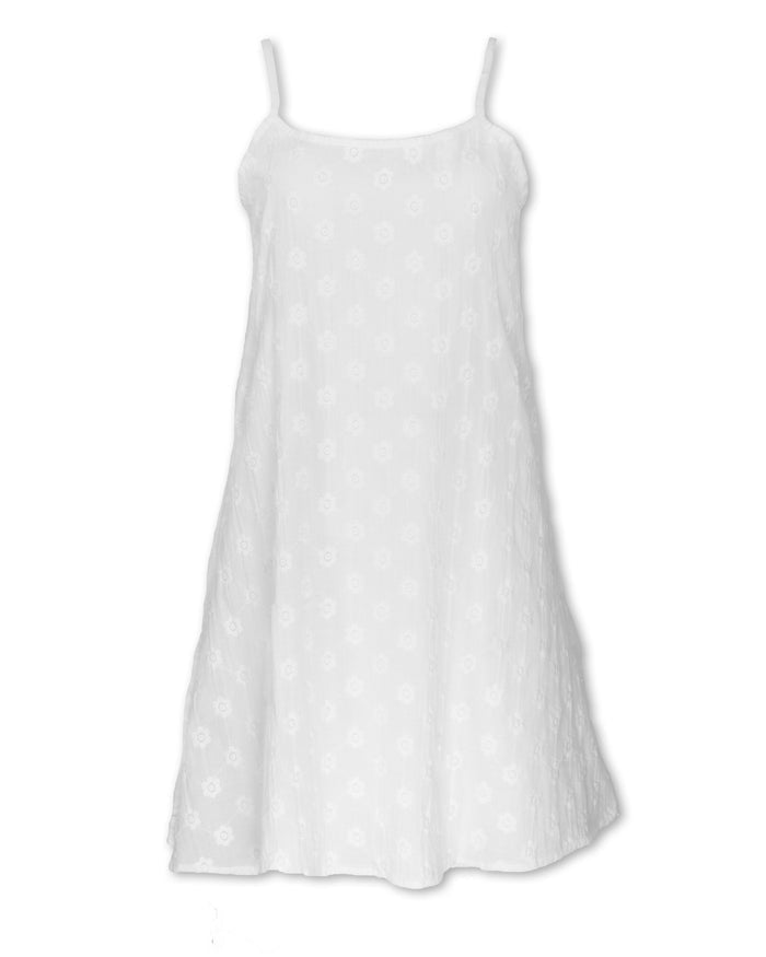 EMBROIDERED SLIP DRESS