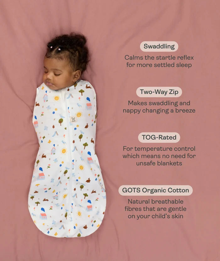 ergoPouch Cocoon Zip Swaddle Bag 1.0 TOG - Daydream