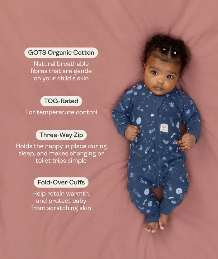 ergoPouch Layer | Long Sleeve Zip Bodysuit 1.0 TOG - Starbeam