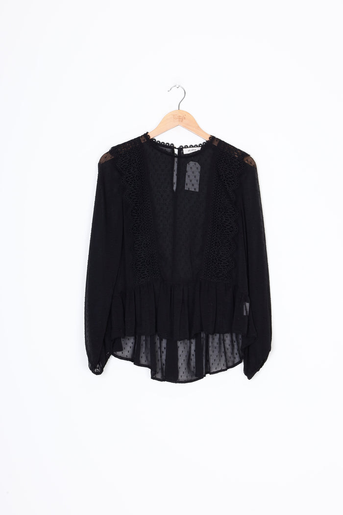 et alia Womens Black Top Size S