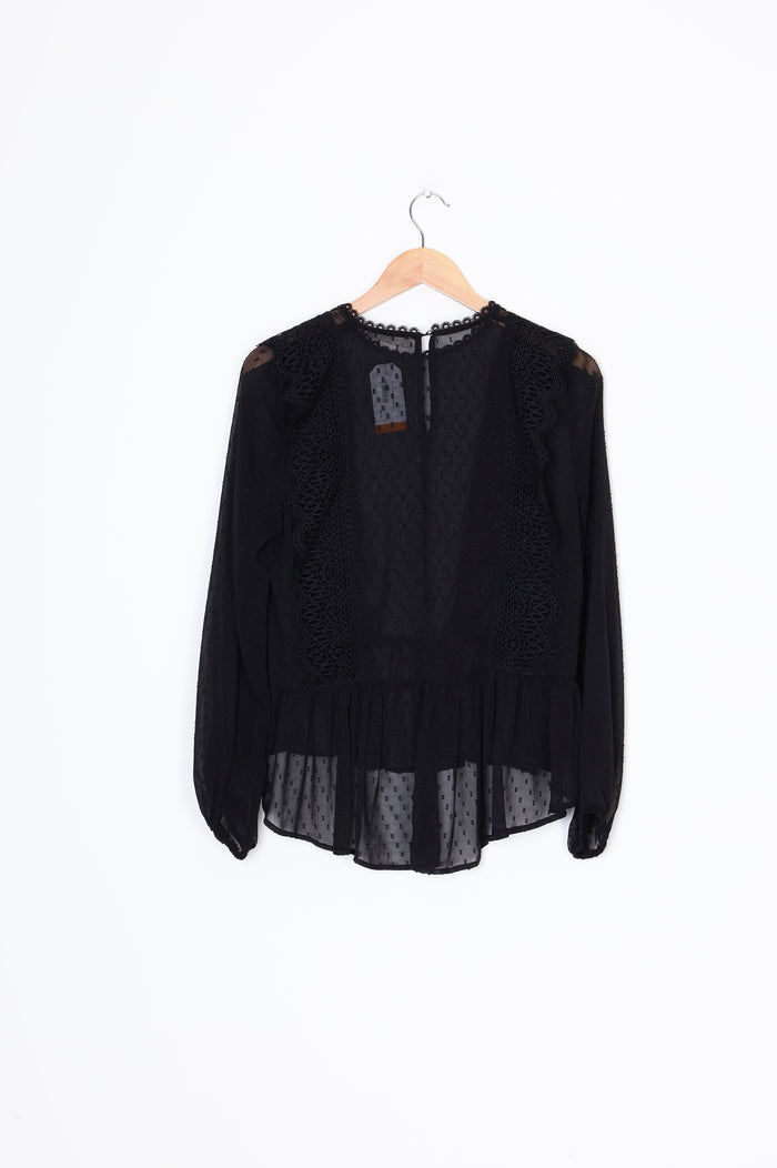 et alia Womens Black Top Size S