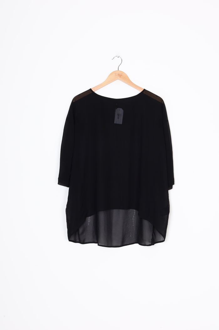 Faithfully by Moochi Womens Black Top Size 8