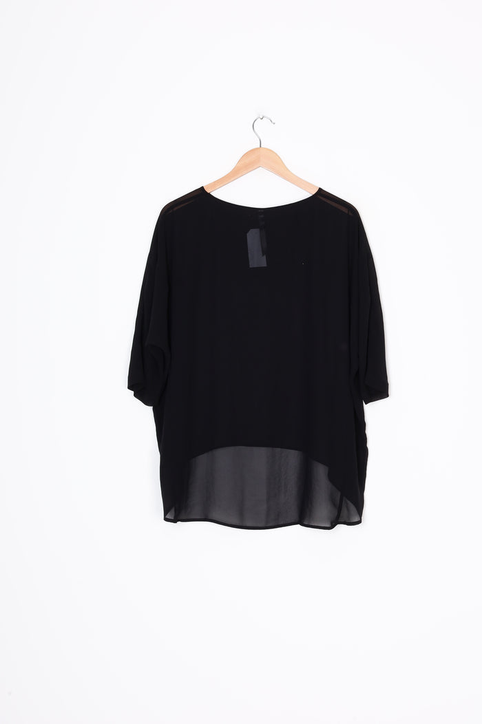 Faithfully by Moochi Womens Black Top Size 8