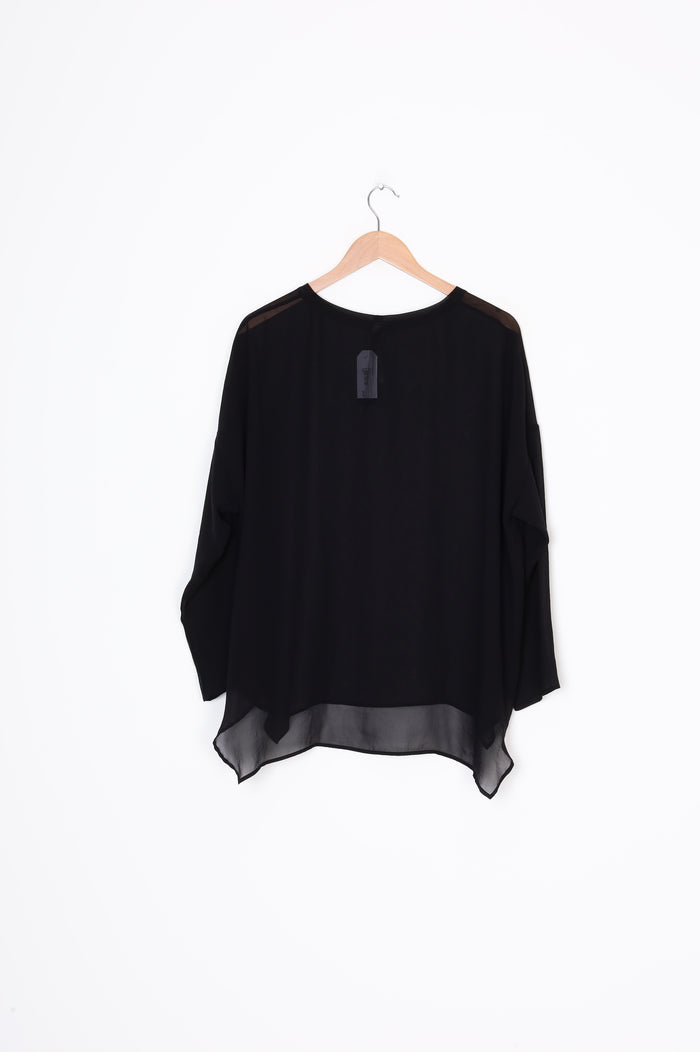 Faithfully by Moochi Womens Black Top Size S