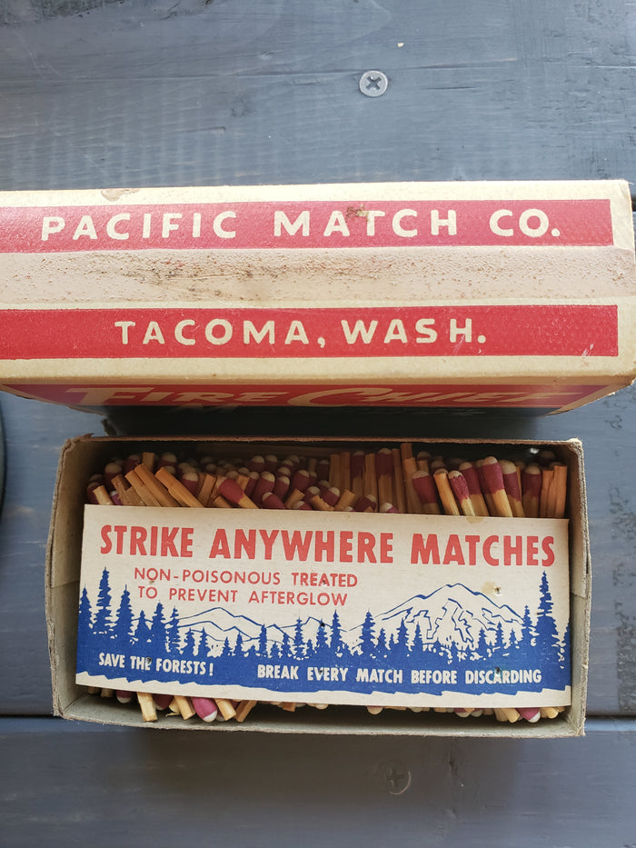 Fire Chief Strike Anywhere box with matches