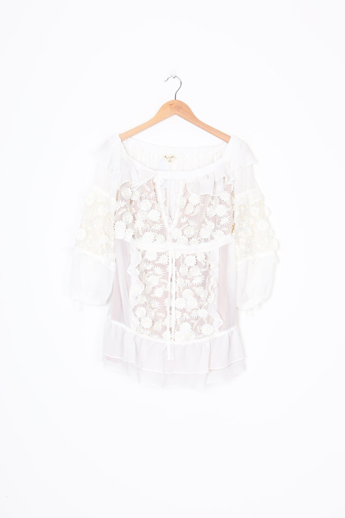For Love & Lemons Womens White Dress Size M