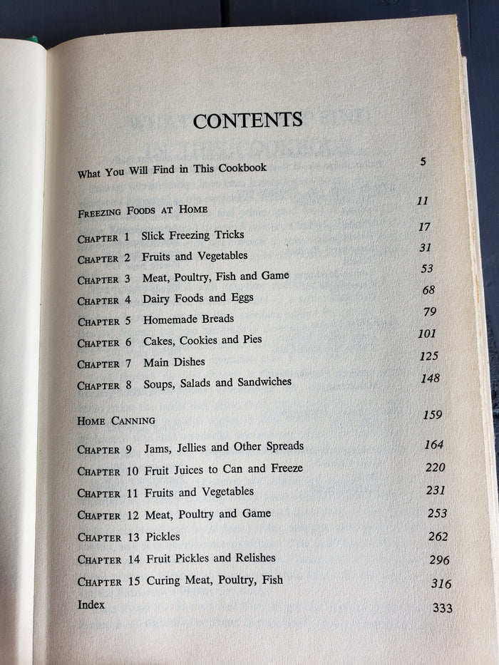 Freezing and Canning Cookbook