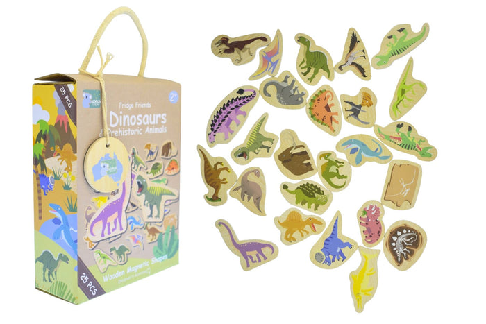 Fridge Friends 25 Piece Magnet Set - Dinosaurs & Prehistoric Animals