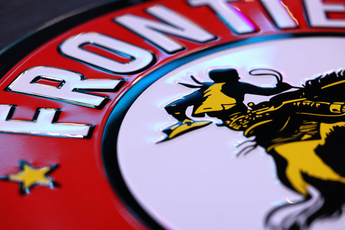 Frontier Auto Museum 12 inch Embossed Sign