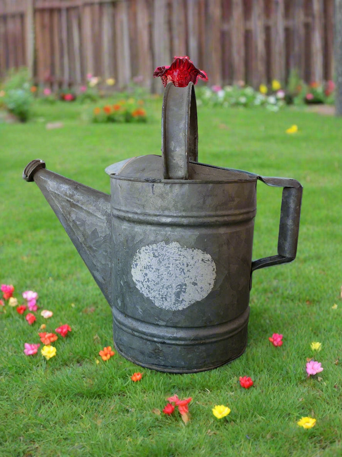 Galvanized watering can