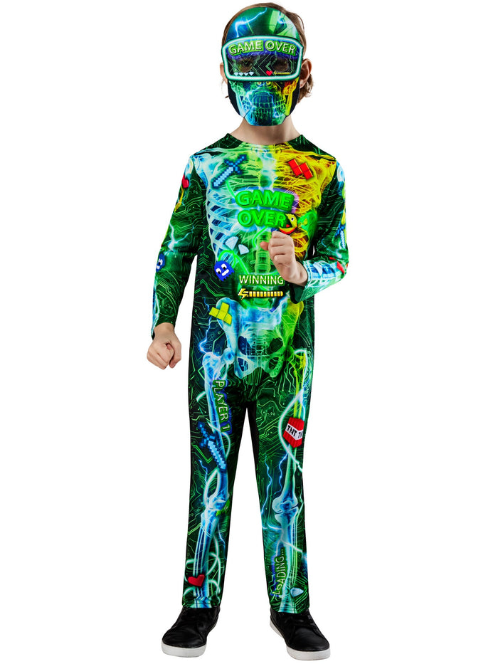 Gamer Skeleton Kids Costume