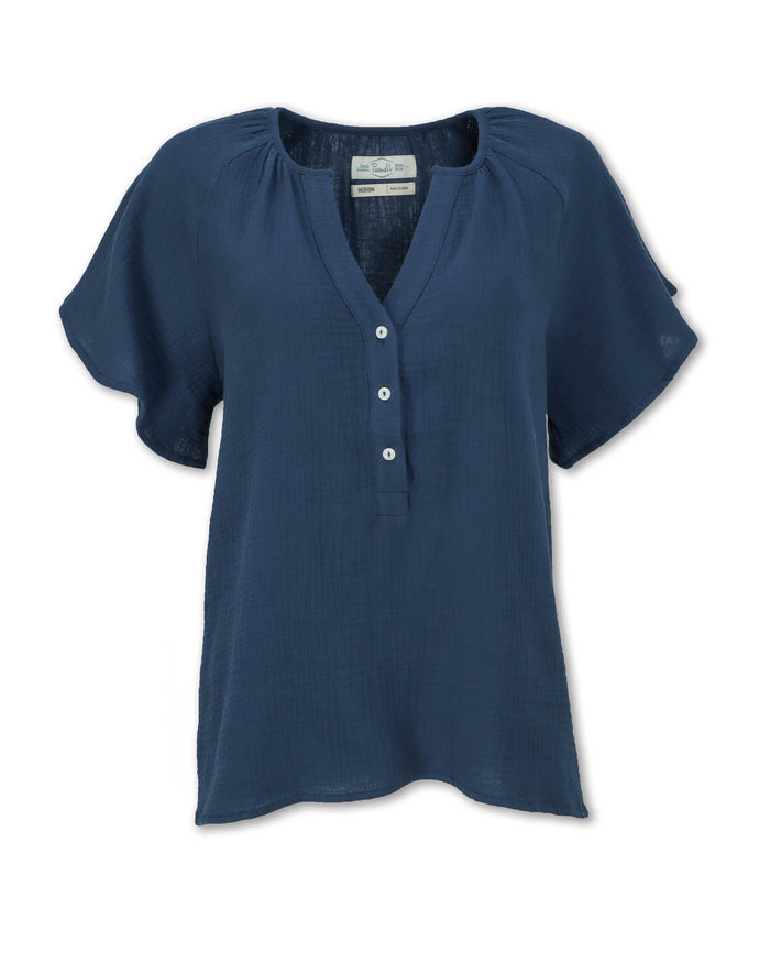 GAUZE RAGLAN SLEEVE TOP - SHIPS 3/1/27