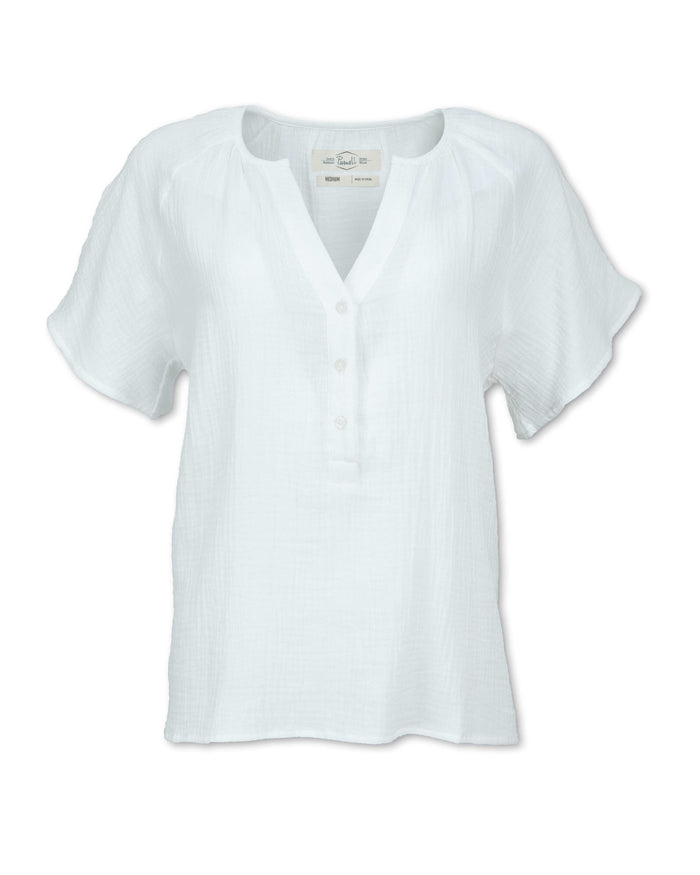GAUZE RAGLAN SLEEVE TOP