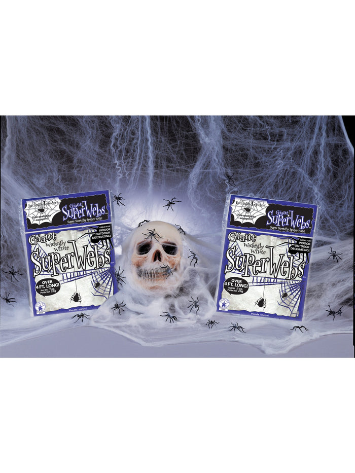 Giant Spiderwebs With 4 Spiders, 20g, 1m