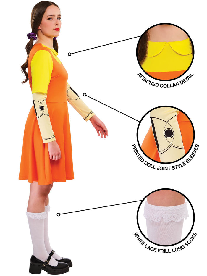 Girl Doll Adult Costume from Squid Game