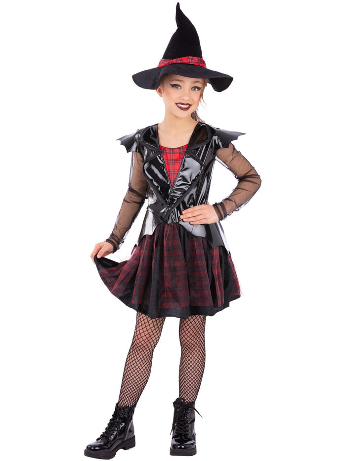 Girls Punk Witch Costume