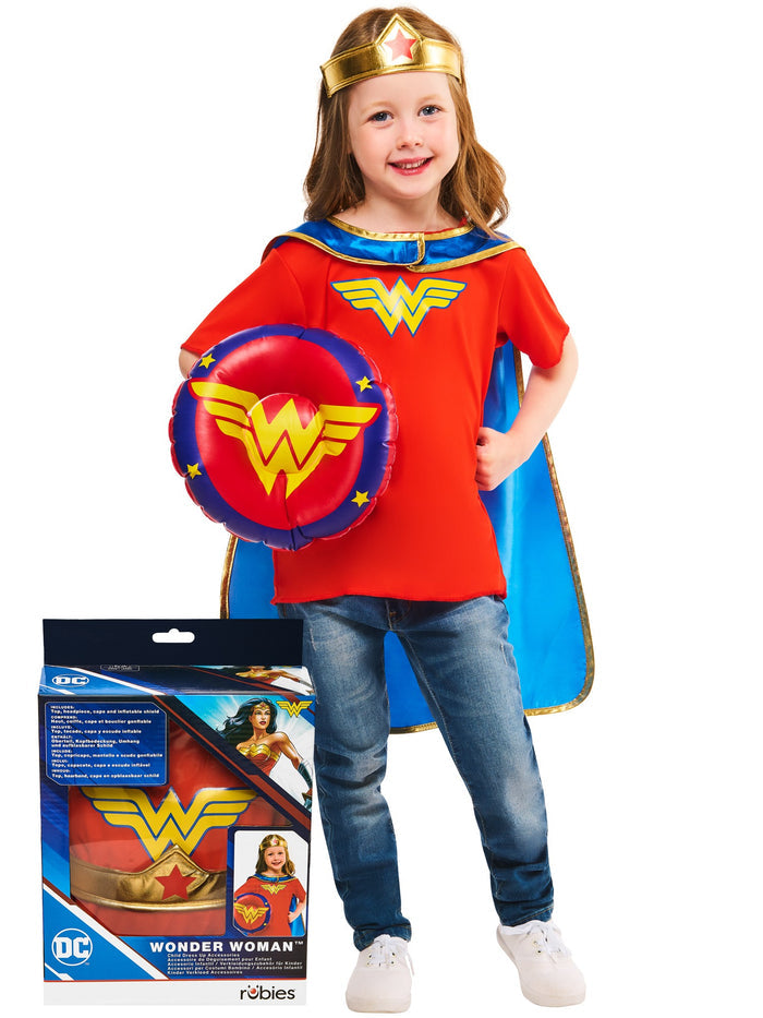 Girls Wonder Woman Dress Up Gift Set