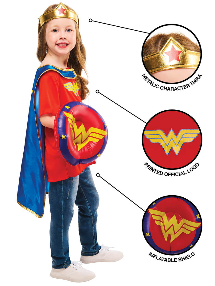 Girls Wonder Woman Dress Up Gift Set