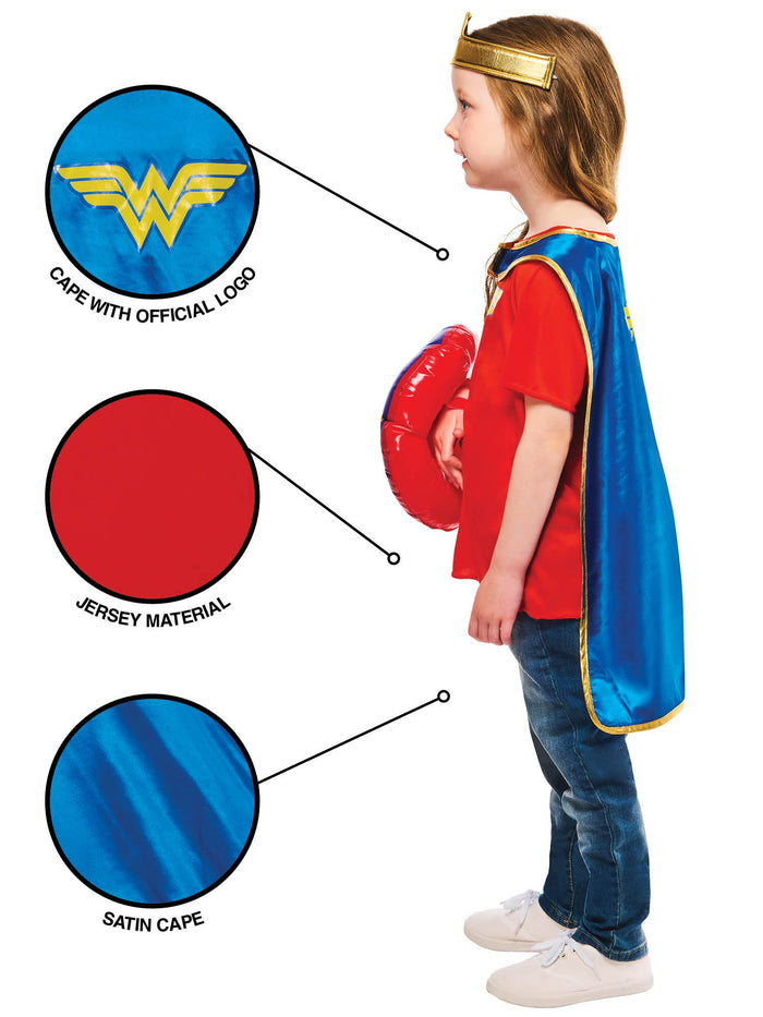Girls Wonder Woman Dress Up Gift Set