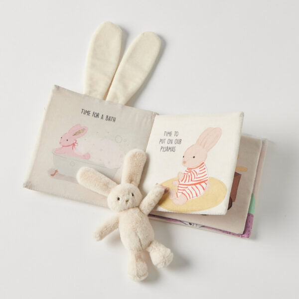 Goodnight Bunny Activity Fabric Book & Toy Set