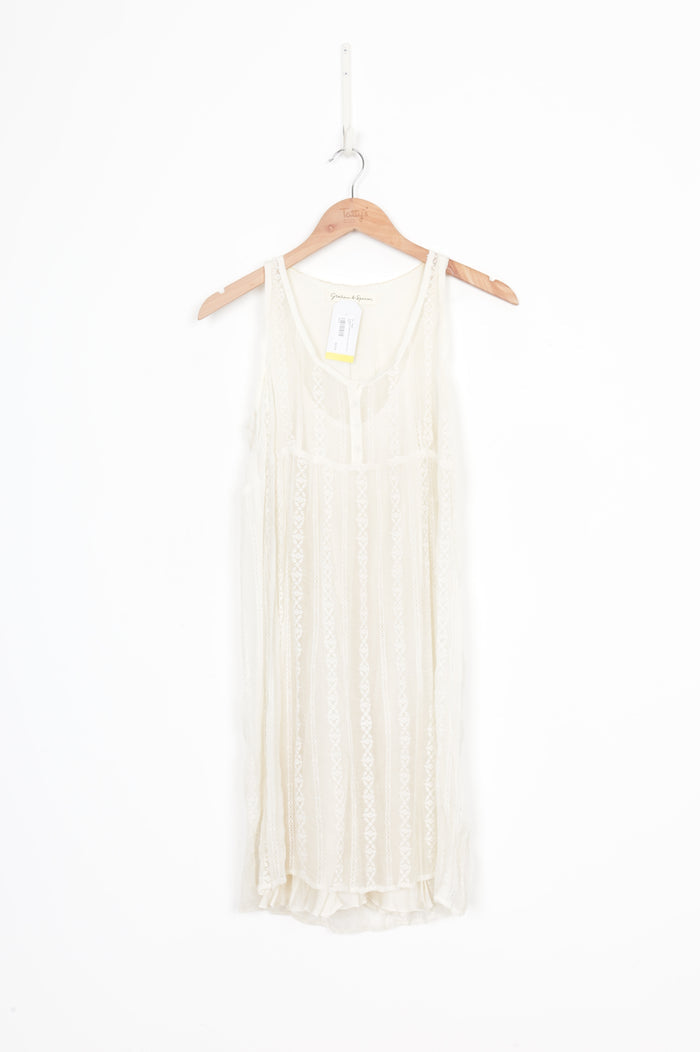 Graham & Spencer Womens Cream Dress Size S