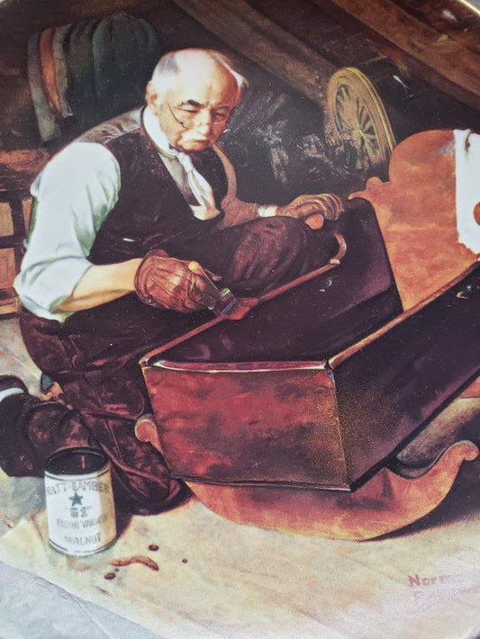 "Grandpa's Gift" by Norman Rockwell collectible plate