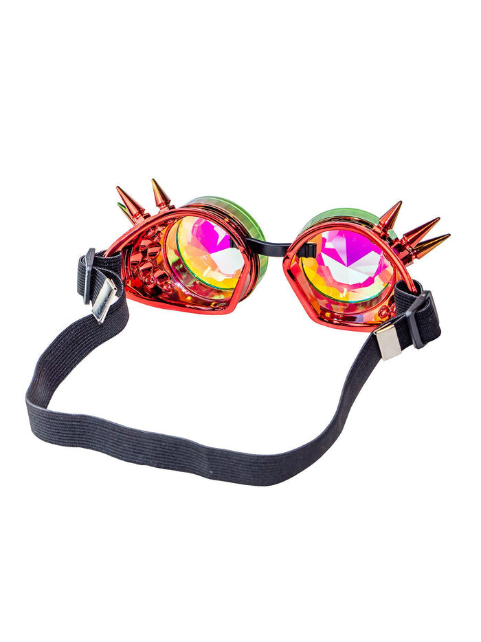 Green and Red Green & Red Kaleidoscope Goggles Costume Accessory
